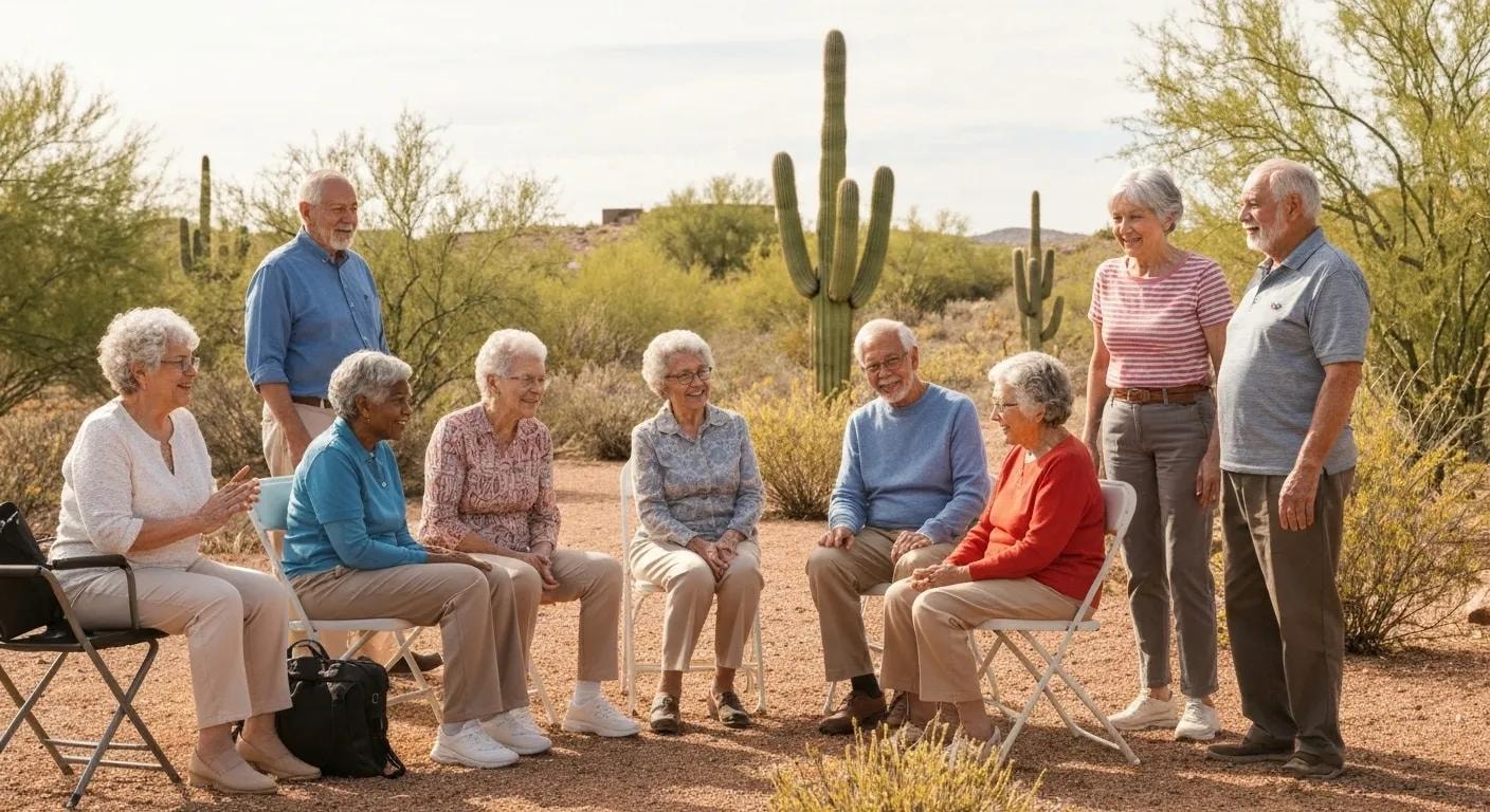 Seniors engaging in community activities in Arizona, highlighting the importance of senior care and connection