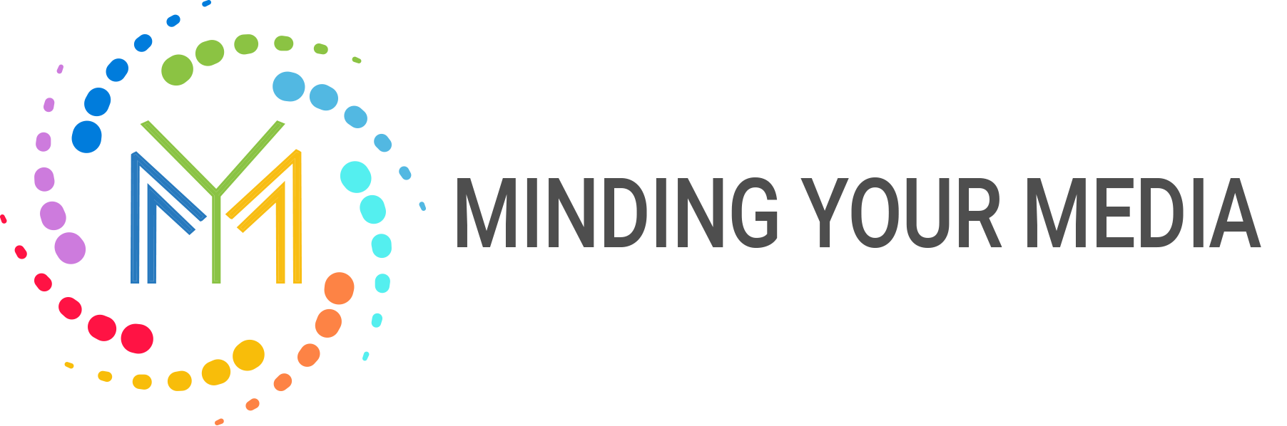 Minding Your Media logo: colorful dots encircling a stylized "M" and company name. Arizona digital marketing agency.